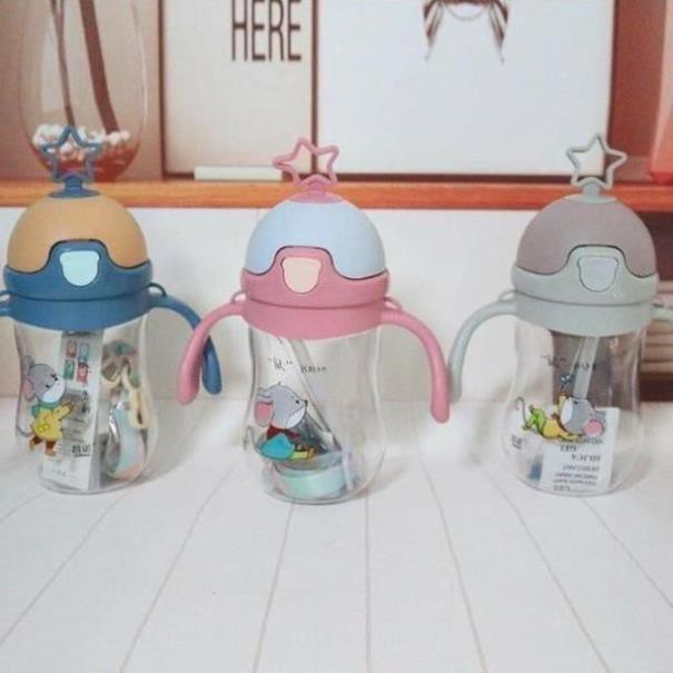 [RẺ VÔ ĐỊCH] Bình nước cho bé có ở hút và dây đeo