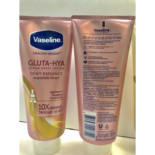 Sữa Dưỡng Thể Trắng Da Vaseline 10X Thái Lan 330ml