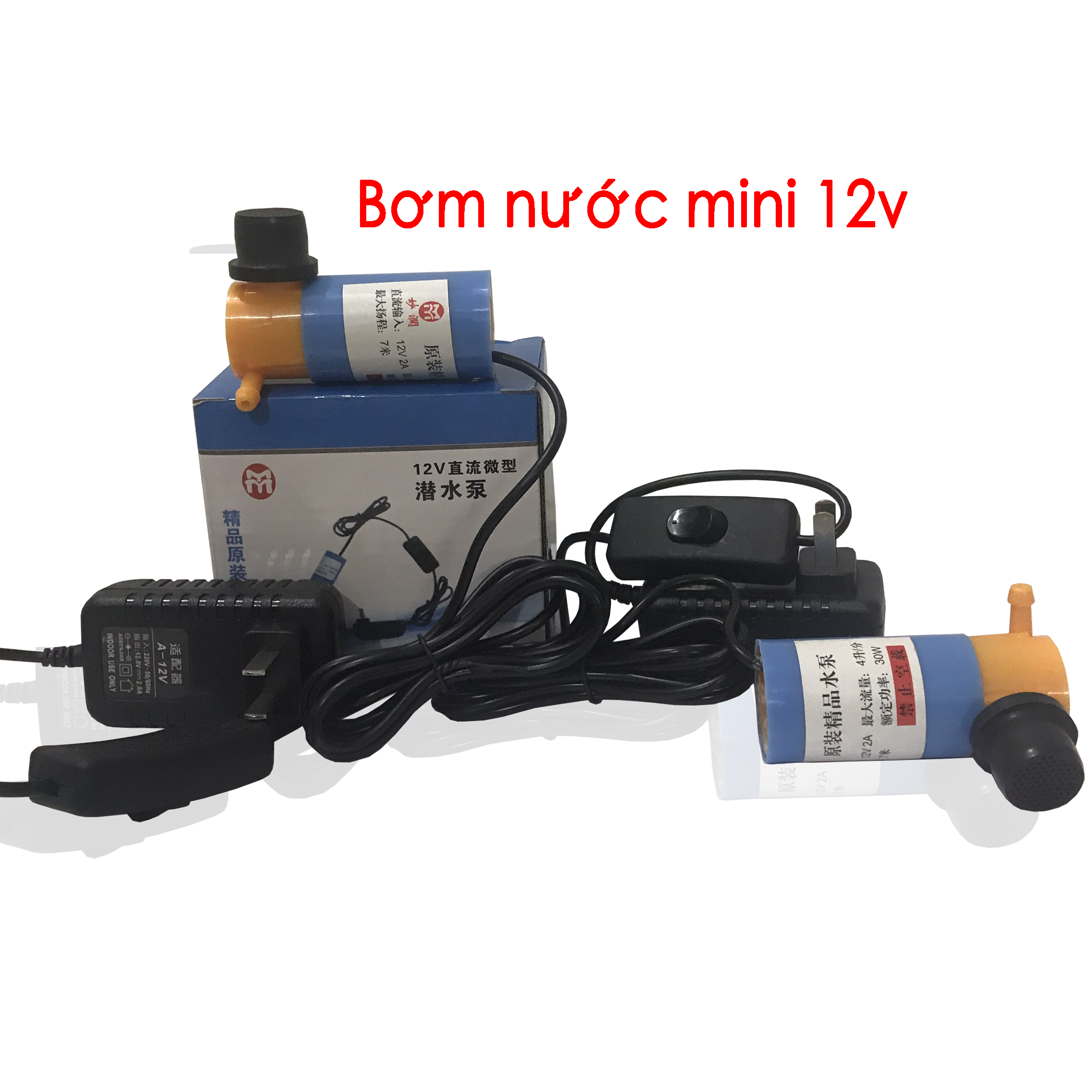 Bơm nước mini 12v cho máy cắt tường cho bể cá