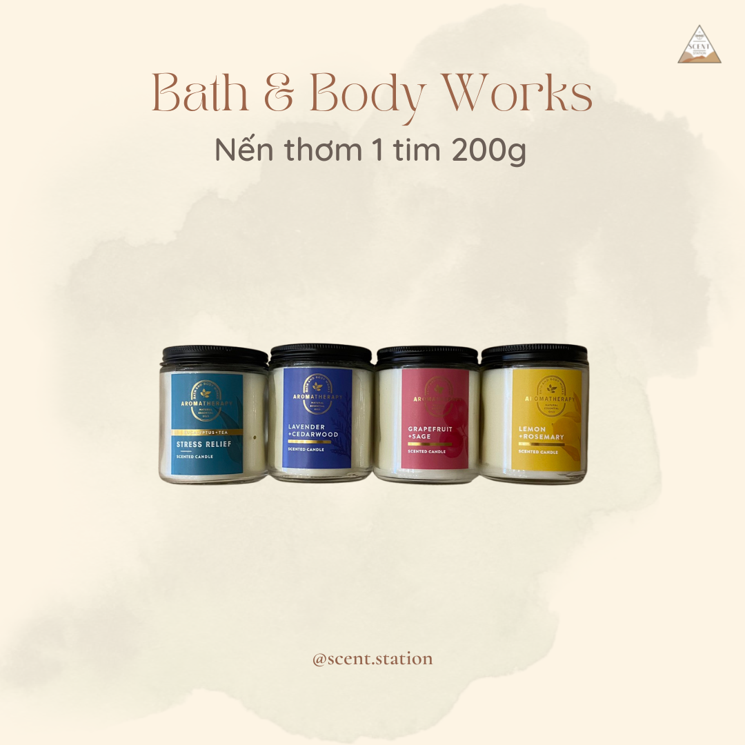 [Scent Station] Nến Thơm 1 Tim 198g - 227g Bath & Body Works