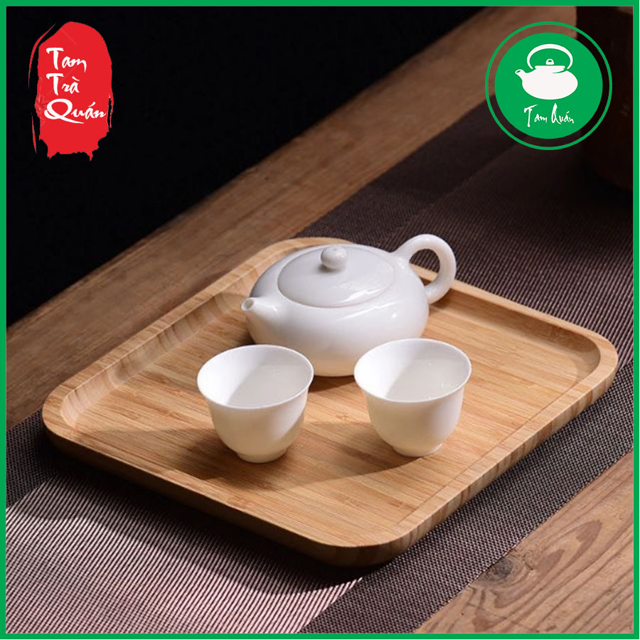 Khay trà gỗ tre 25x25cm