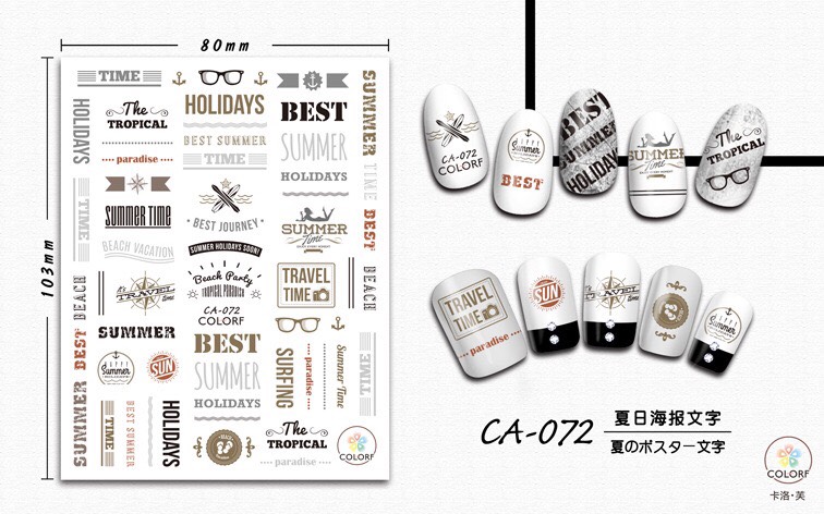 STICKER DÁN MÓNG CHỦ ĐỀ CHỮ