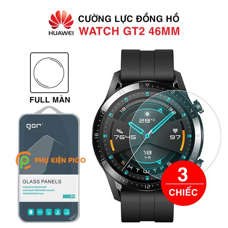 Cường lực Huawei Watch GT 2 46mm nguyên gốc Gor bộ 2 cái - Dán màn hình đồng hồ Watch GT 2 trong suốt