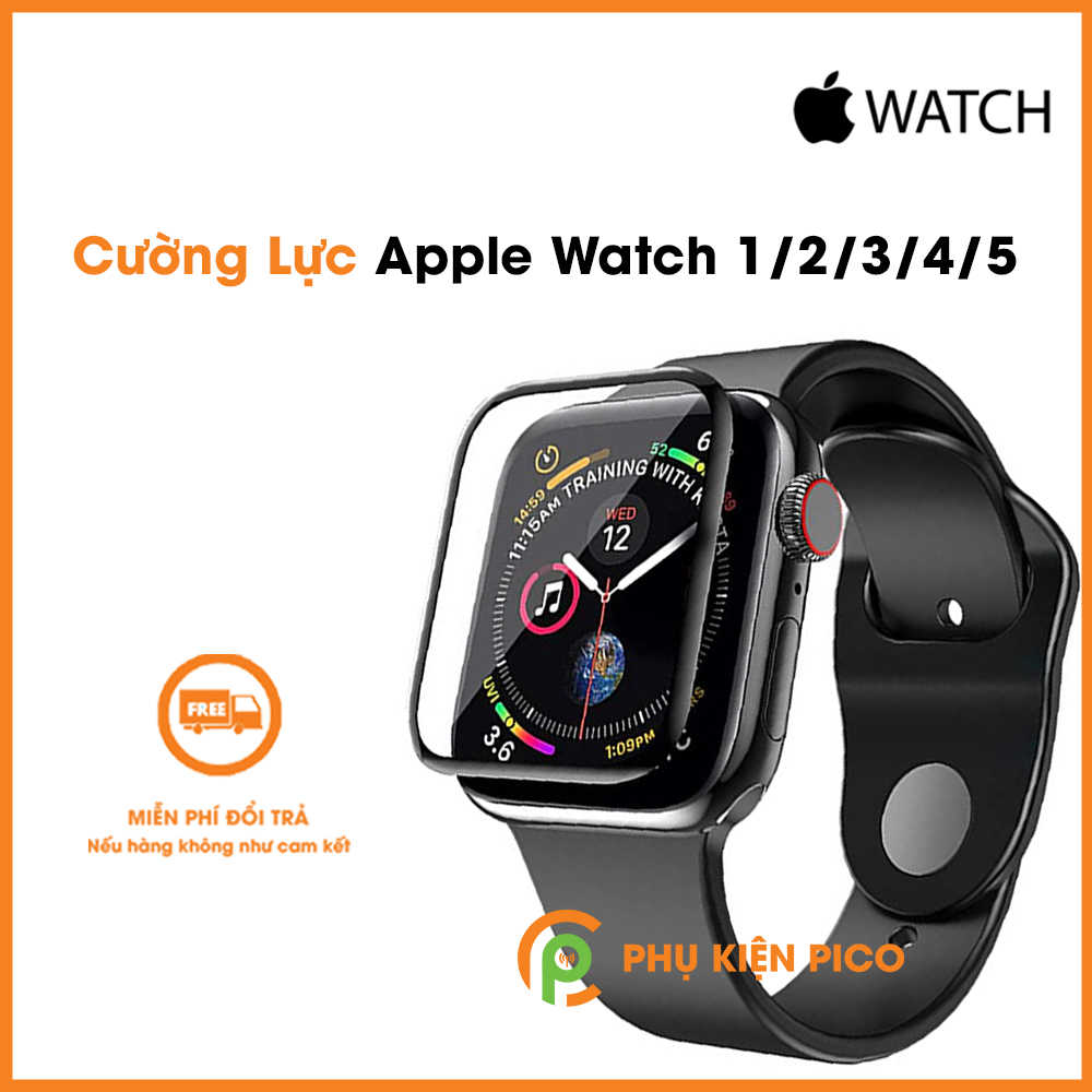 Cường lực Apple Watch Series 1/2/3/4/5 38mm 42mm 40mm 44mm full màn hình đồng hồ