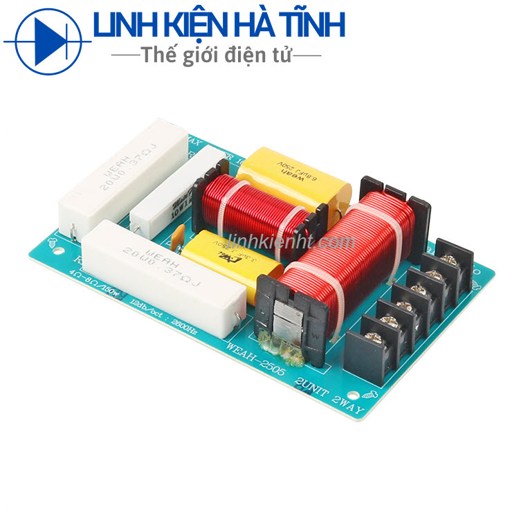 Mạch phân tần 2 đường tiếng bass treble công suất 200w