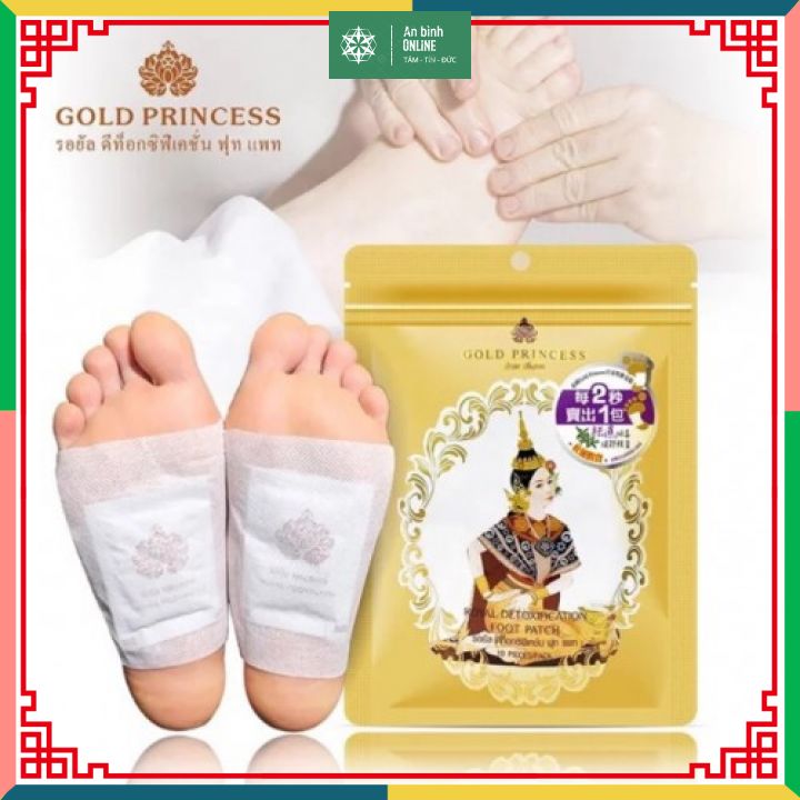 Miếng dán thải độc bàn chân 10 miếng gold princess thái lan