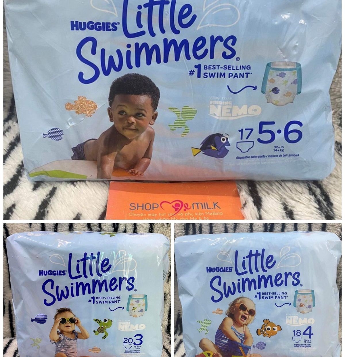 Tã, Bỉm quần bơi, đi biển cho bé USA Huggies Little Swimmers Swim Diapers