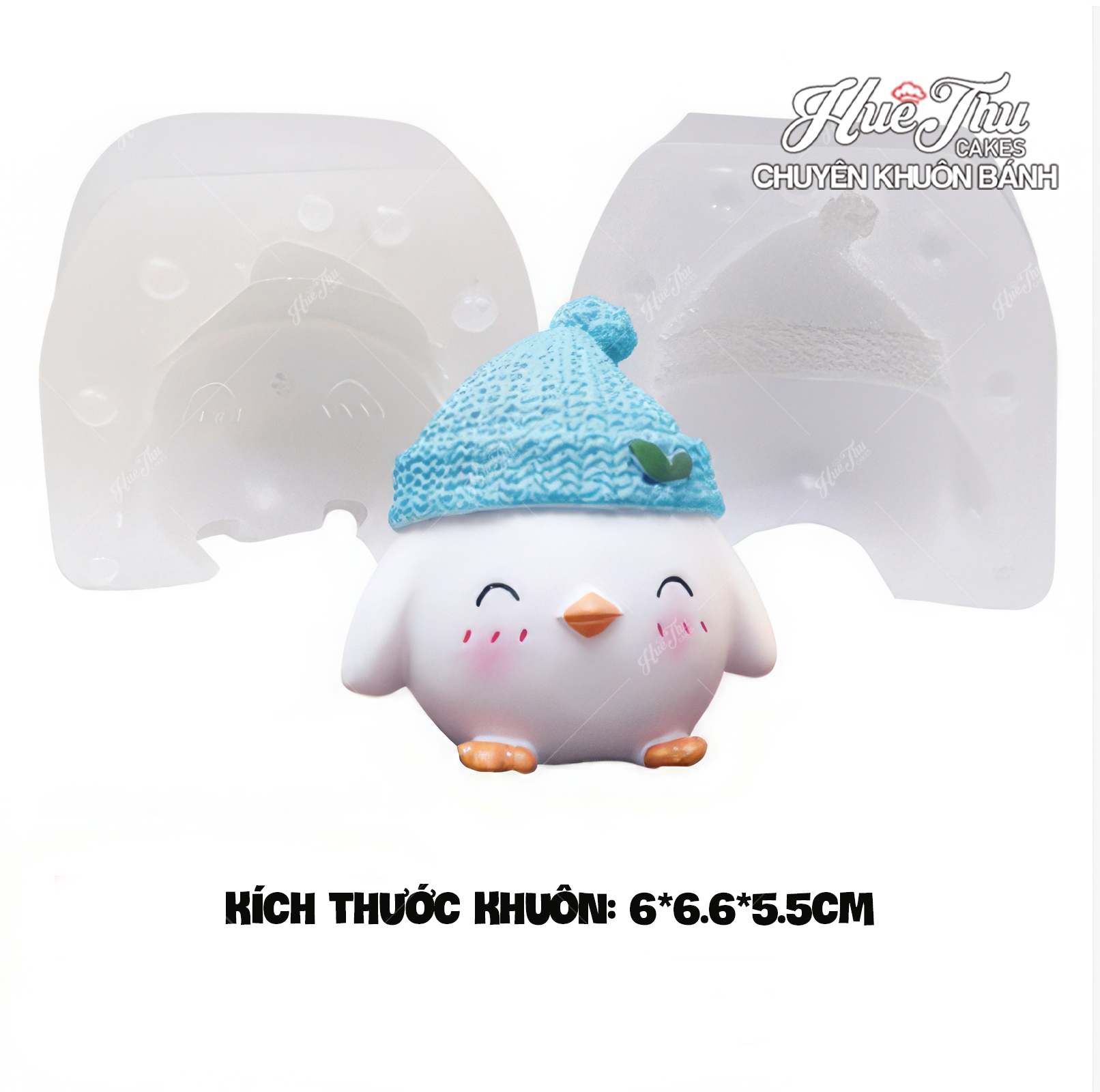 Khuôn silicon Gà Con 6cm làm bánh rau câu 3D 4D nhấn xôi, fondant, socola, nến hanmade