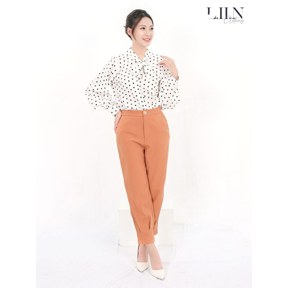 Quần baggy form chuẩn màu Cam bo gấu LIIN Clothing Q3288