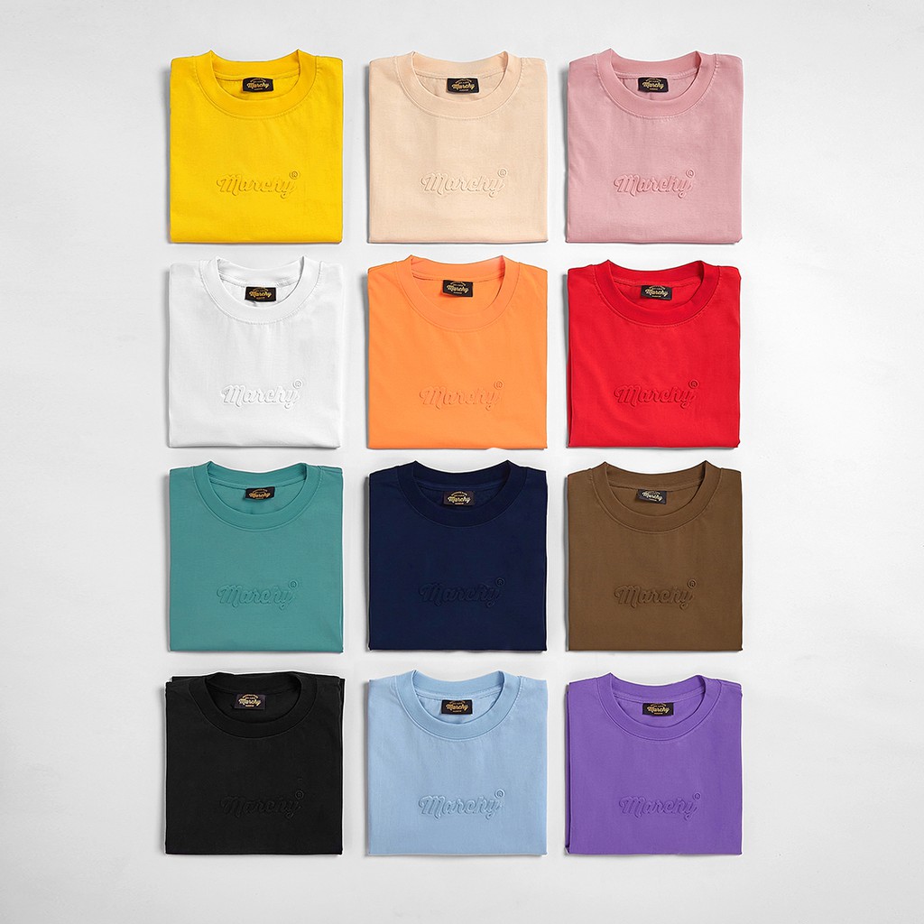 [Nhập LazSoHot2- giảm 20% đơn 199k|MARCHY - Embossed Tee - Áo Dập Nổi