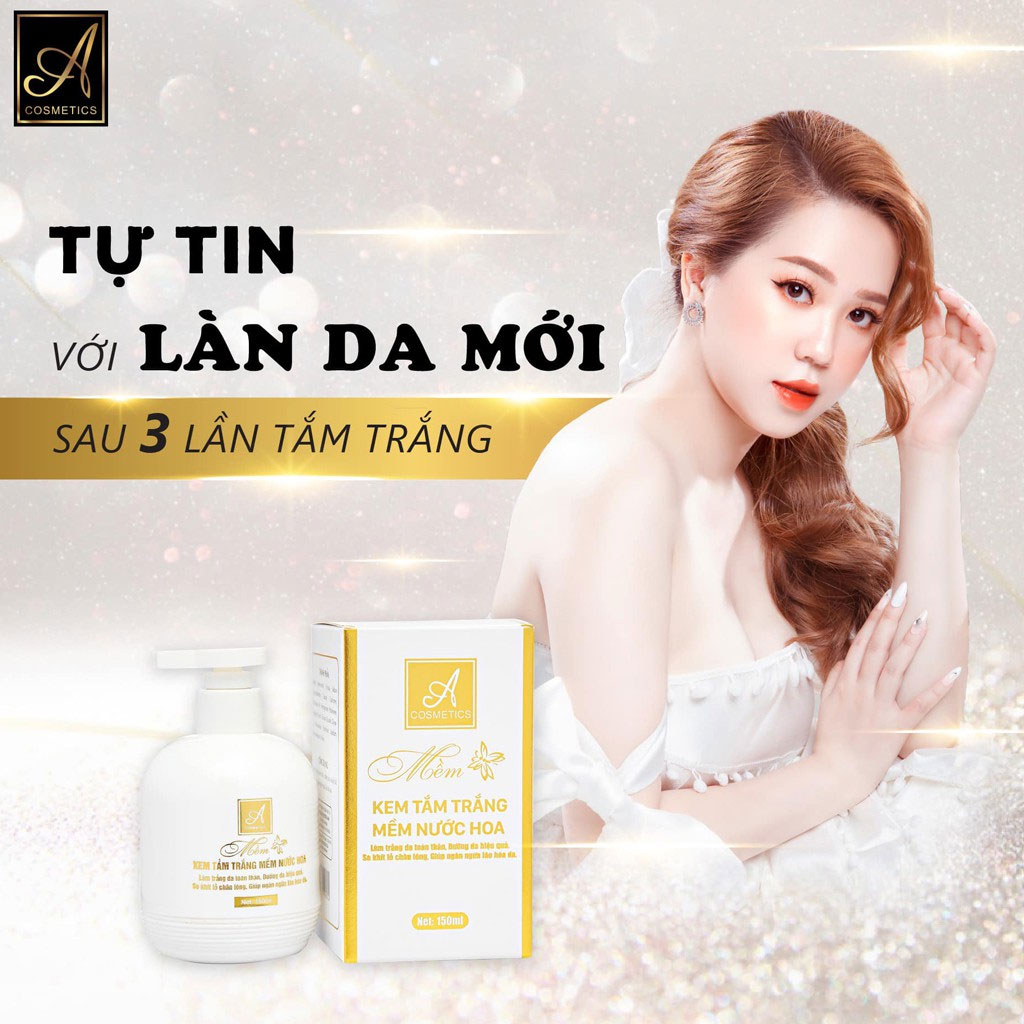 Kem tắm trắng mềm phân tử nước hoa A Cosmetics 150ml