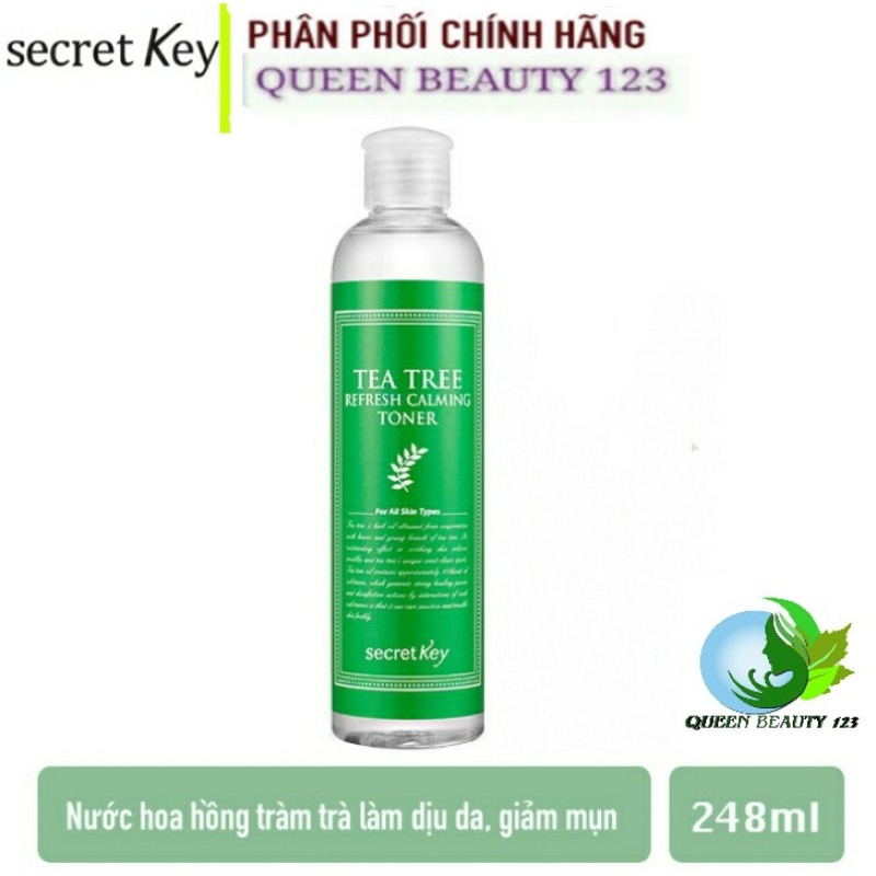 Nước hoa hồng Cho Da Dầu Mụn Secret Key TeaTree Refresh Calming Toner 248ml nhập khẩu
