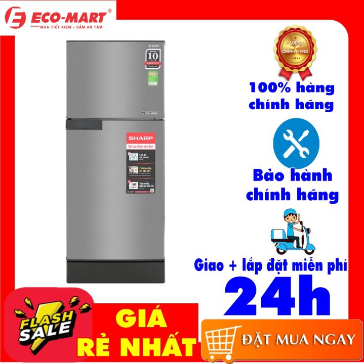 [Trả góp 0%]Tủ lạnh Sharp Inverter 165 lít SJ-X176E-SL