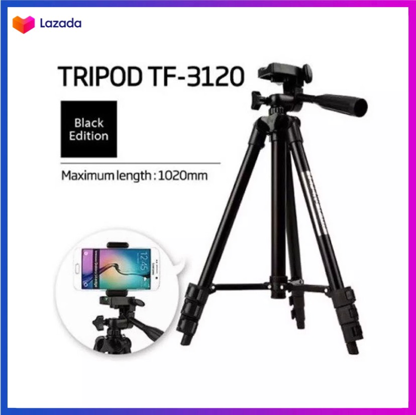 Chân máy ảnh, Gậy chụp hình Tripod 3120 + Tặng kèm 1 Remote chụp hình + 1 Tripod bạch tuột + 1 Gá kẹp điện thoại