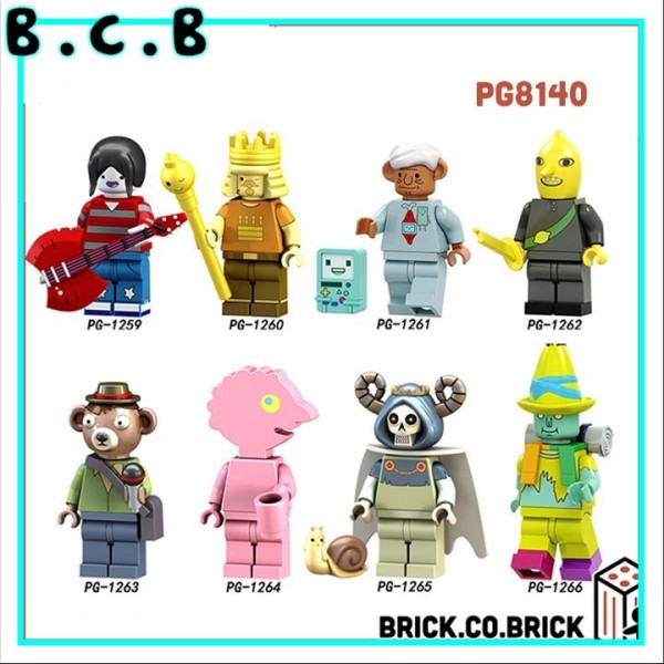 PG 8140 - Đồ chơi lắp ráp mô hình sáng tạo - Minifigure và Non Lego nhân vật phim hoạt hình Giờ phiêu lưu Adventure Time bộ 1