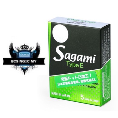 Bao cao su Sagami Sagami Type E Nhật Bản - hộp 5 chiếc