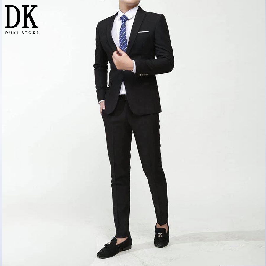 GIẢM 50% Bộ vest nam Hàn Quốc 1 cúc đẹp giá siêu rẻ DKA0001 - DUKI STORE
