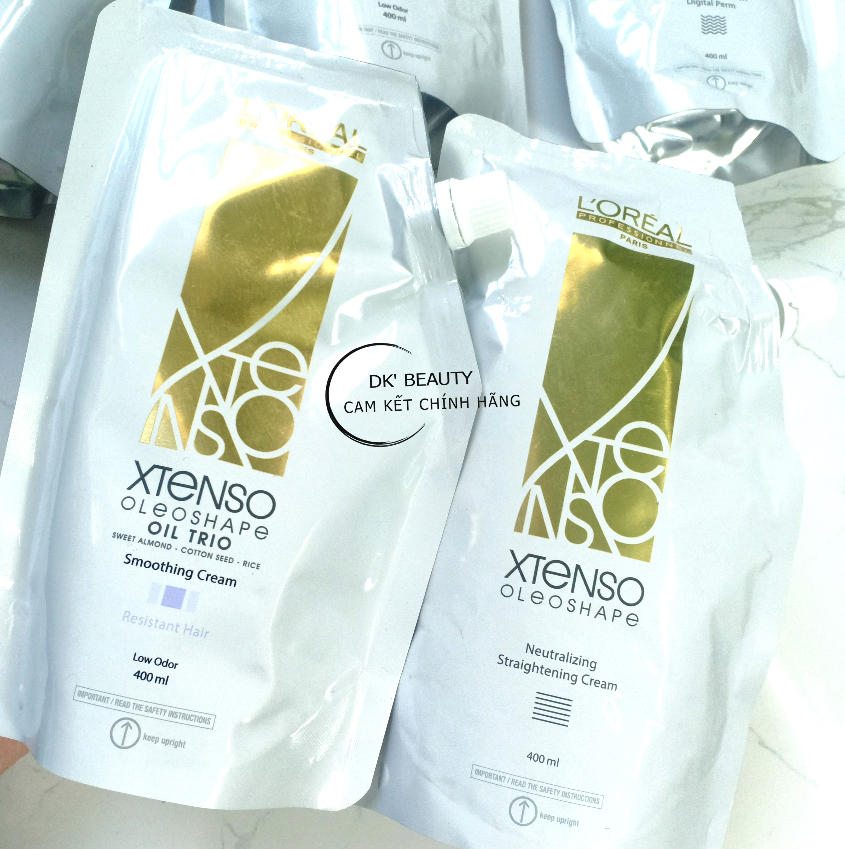 Thuốc Duỗi Tóc, Uốn Tóc, Dập Uốn, Dập Kem Oleo Shape - 400ml - Loreal Professionnel