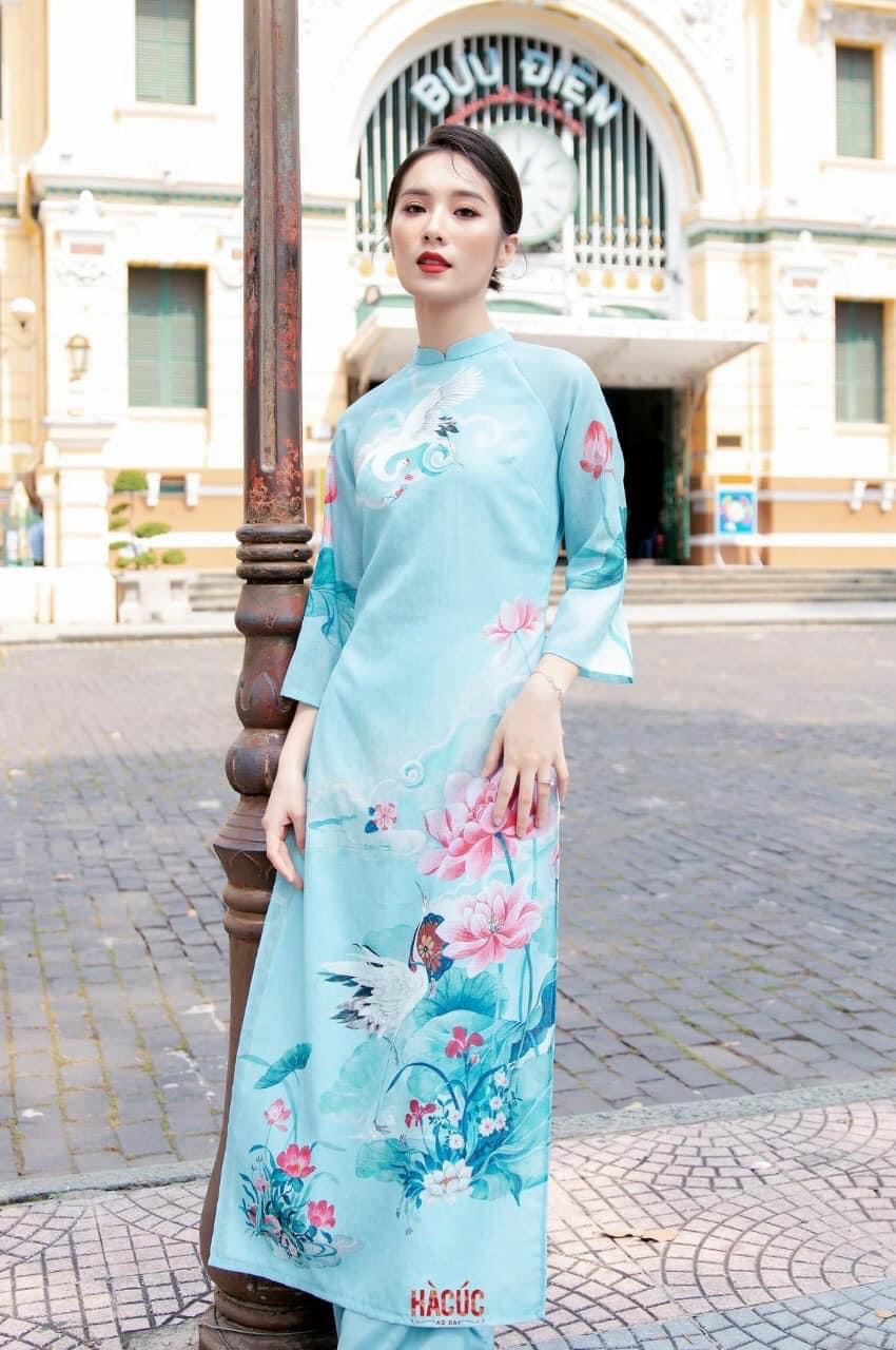 Áo dài lụa gấm mẫu mới