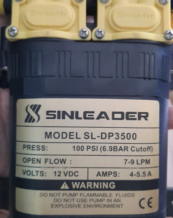 Máy bơm đôi Sinlesder - Sumo tăng áp lực nước mini 12V 120W phun sương - rửa xe - Lưu lượng 10-12L/phút Tự động hút nước