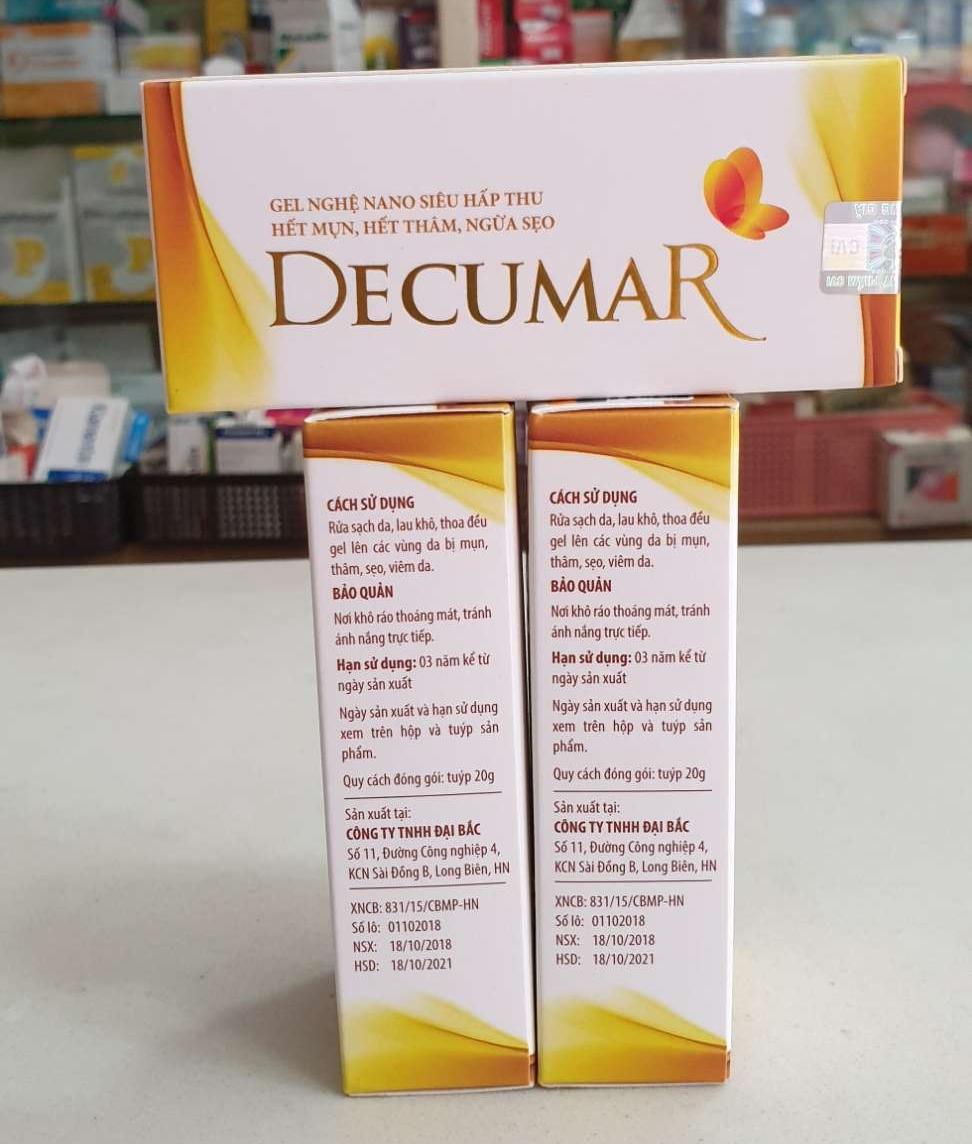 Gel nghệ siêu hấp thu hết mụn, hết thâm, ngừa sẹo Decumar