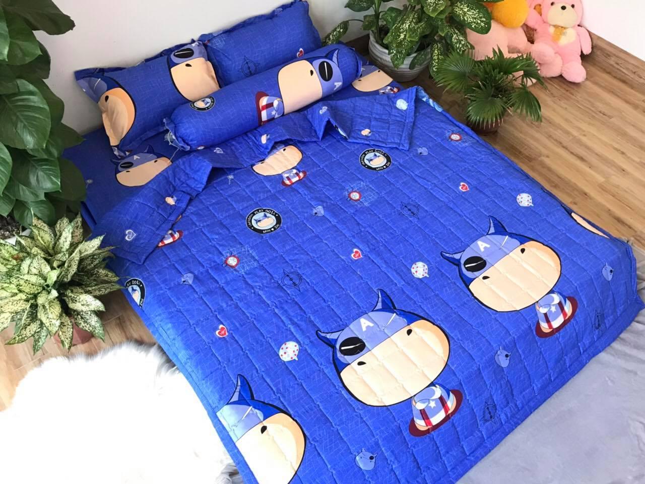 [XẢ KHO 3 NGÀY] Set chăn ga gối combo 5 món - Siêu anh hùng , Chăn ra gối nệm, chăn ra gối, ra gối, drap, chăn ra thắng lợi, chăn ga gối đệm remato