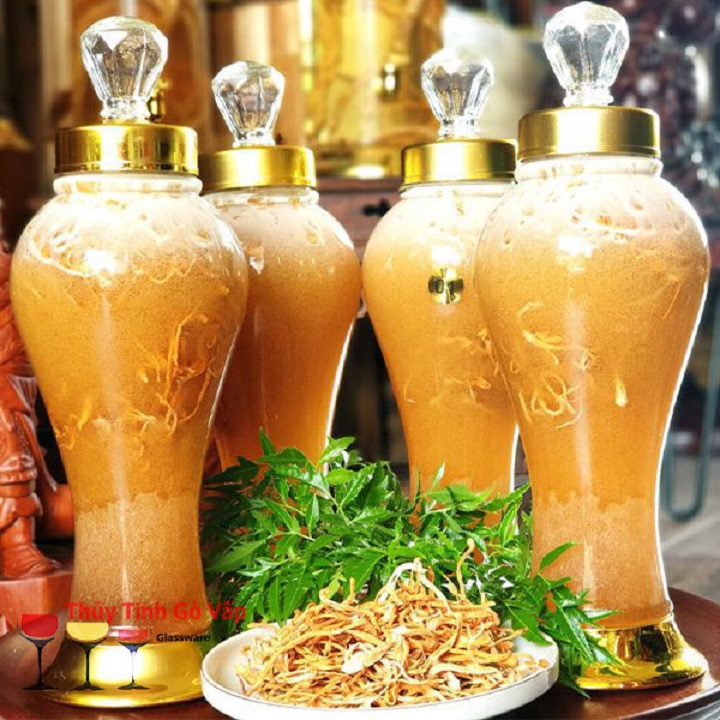 Bình Ngâm Sâm  Phú Hòa  2 Lít Nắp Vàng, Đế Vàng Bền Đẹp