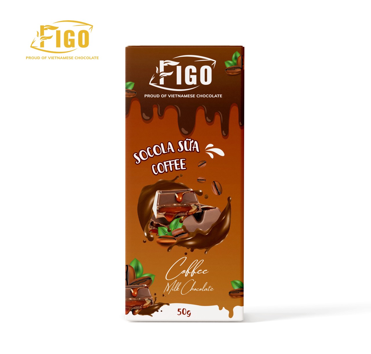 [SIÊU NGON] Kẹo socola sữa nhân mứt xoài 50g FIGO