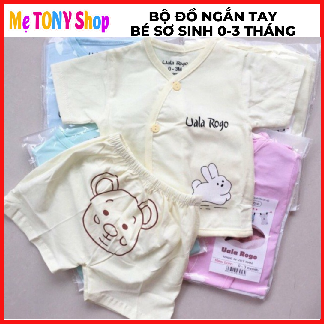 [Hàng Đẹp] Bộ Cộc Tay Cho Bé Sơ Sinh (0-3 Tháng)