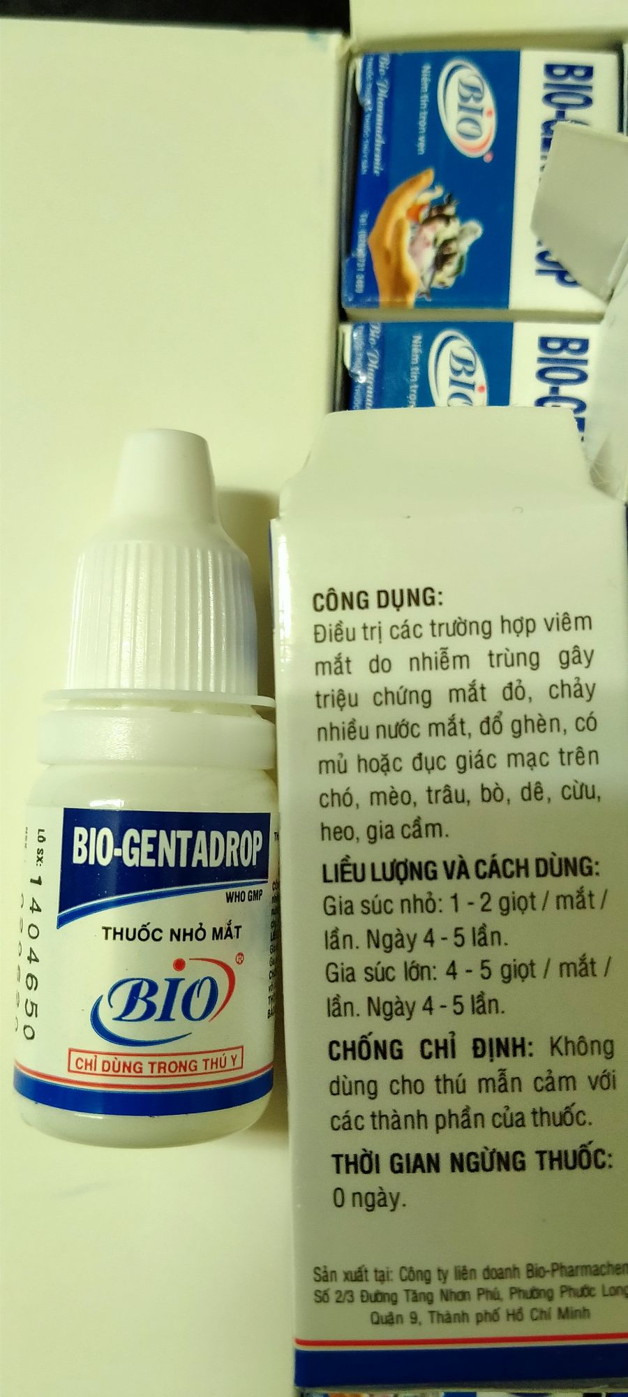 nhỏ mắt gèn, chảy nước, đỏ sưng gentadrop 2 lọ x10ml