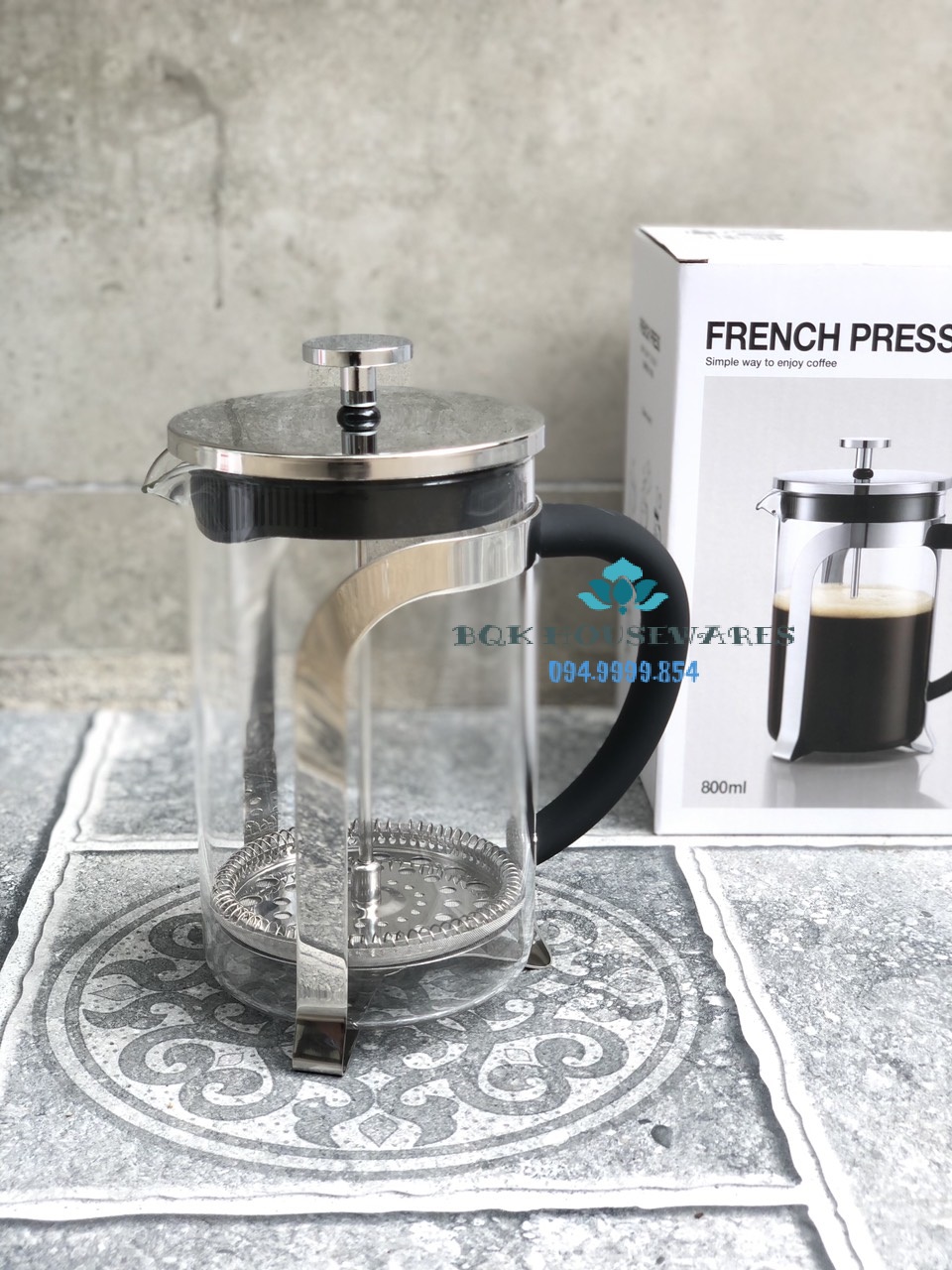 [HCM][ Lock&Lock ] Bình Pha Trà Cafe French Press Lock&Lock 800ml - LLG018 LLG019