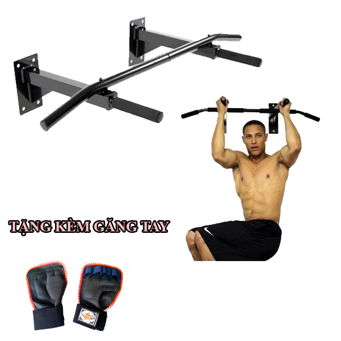 Xà đơn treo tường,gắn tường đa năng p90x + tặng găng tay tập xà
