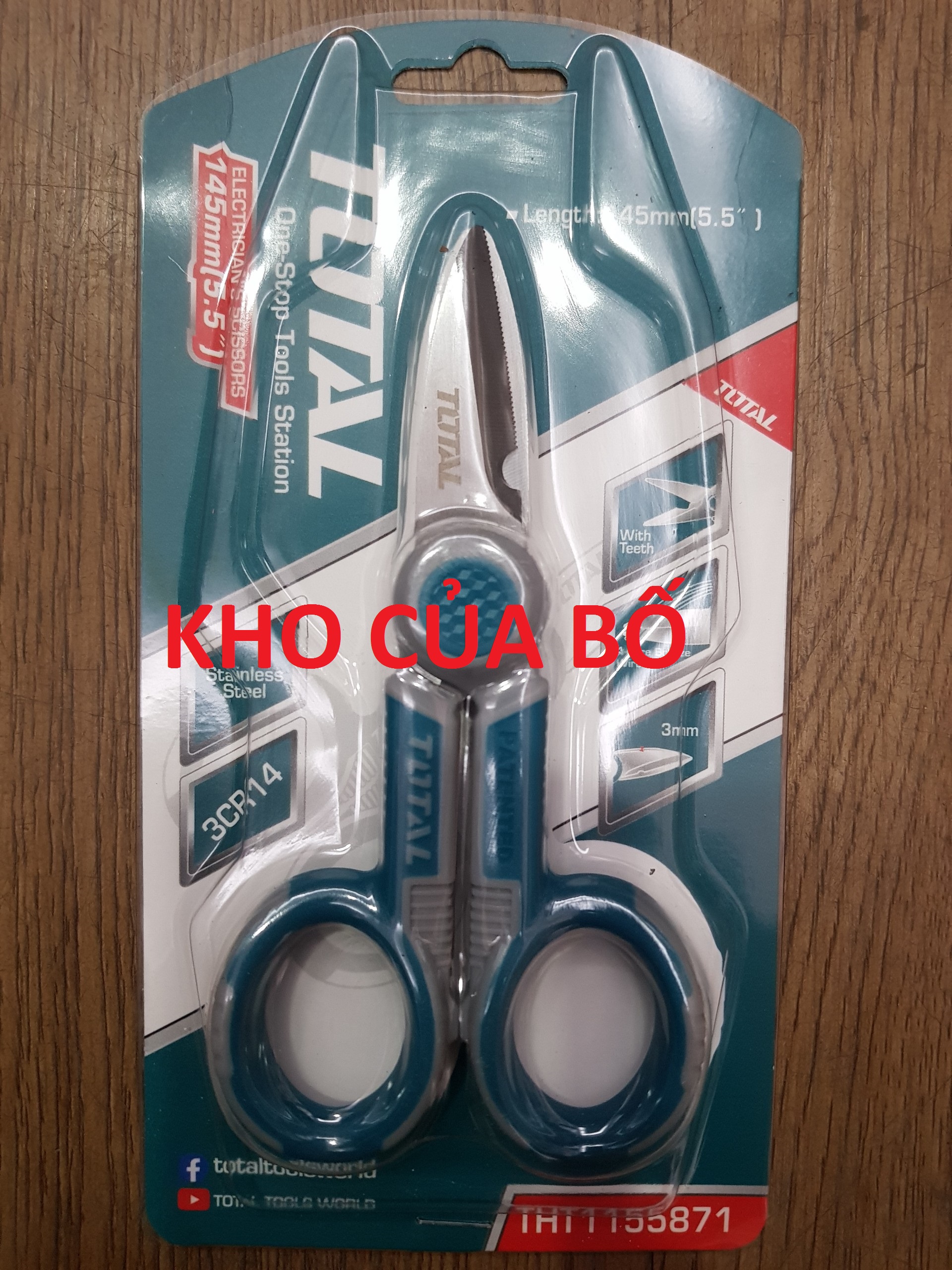 Kéo thợ điện 145mm total THT1155871