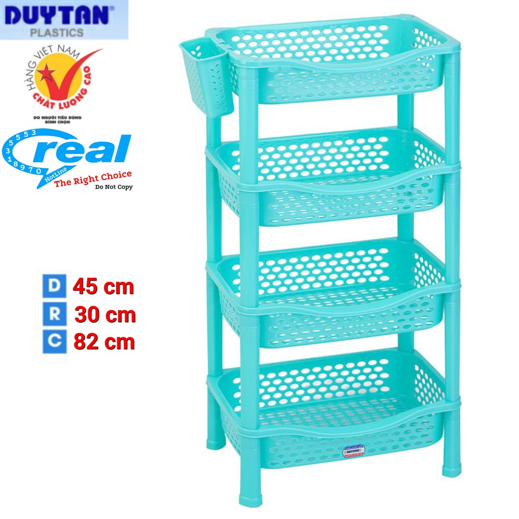 Kệ chén nhựa duy tân 4 Tầng Kệ Kiểu ( N44 x R30 x Cao 82 cm)