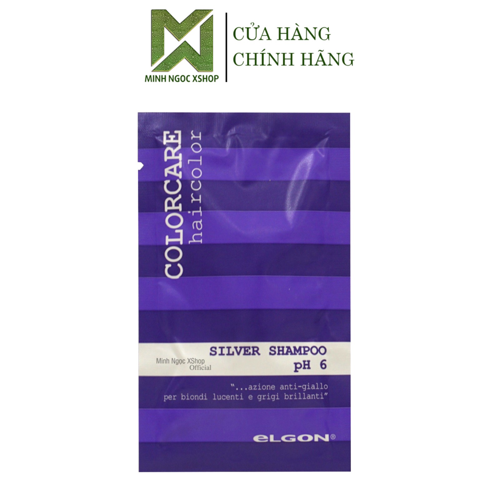 Dầu gội tím khử vàng Elgon Colorcare Silver Shampoo 10ML