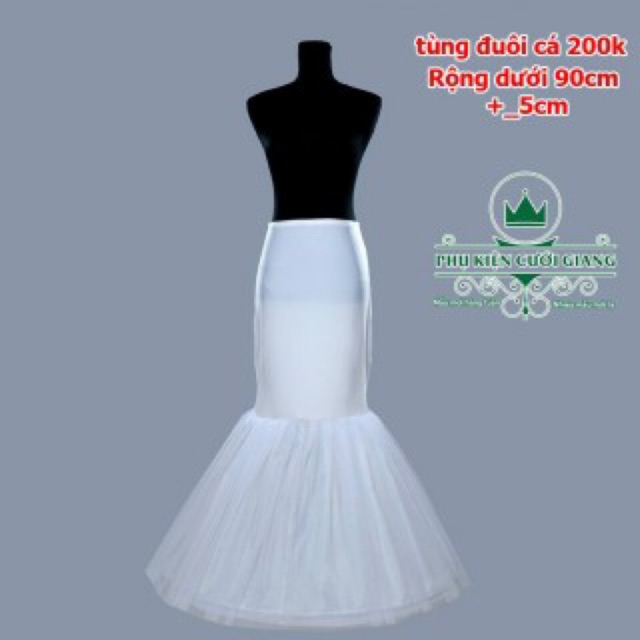 [HCM]Tùng mặc trống váy cưới đuôi cá