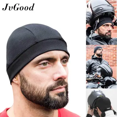 JvGood Under Helmet Motorcycle Head Cover Skull Cap Quick Dry Breathable Racing Hat Helmet Inner Wear
