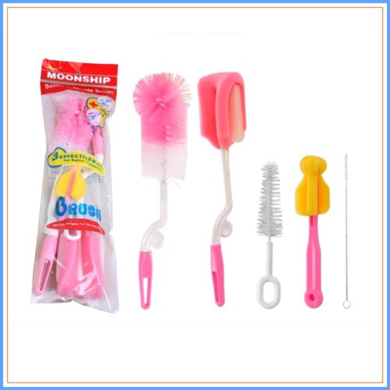 Bộ Cọ Rửa Bình Sữa Và Núm Ti 4 Món