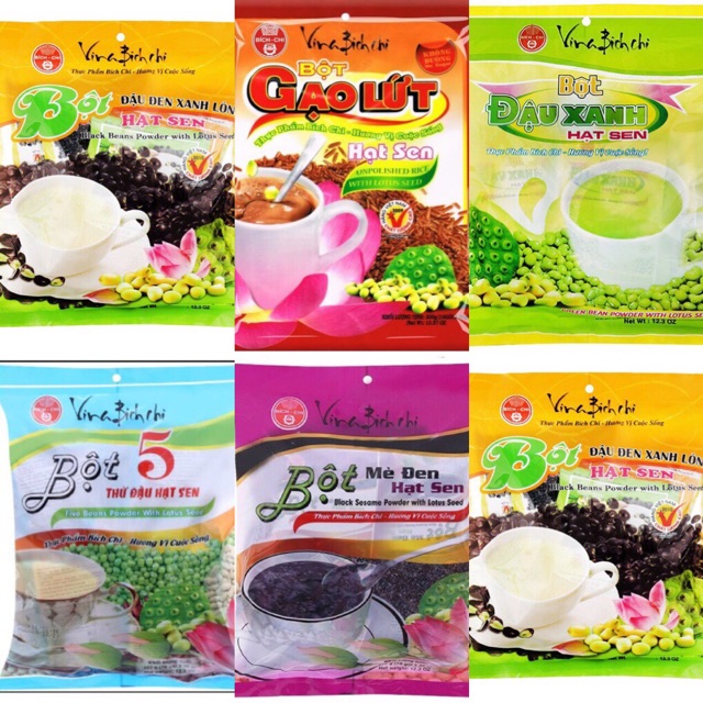 Bột gạo lứt hạt sen có đường Bích Chi -350g/ bịch