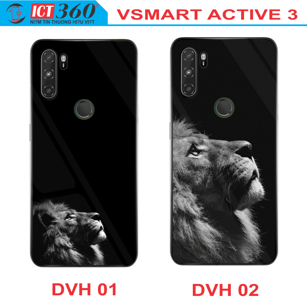 Ốp lưng kính vsmart active 3 - in theo yêu cầu