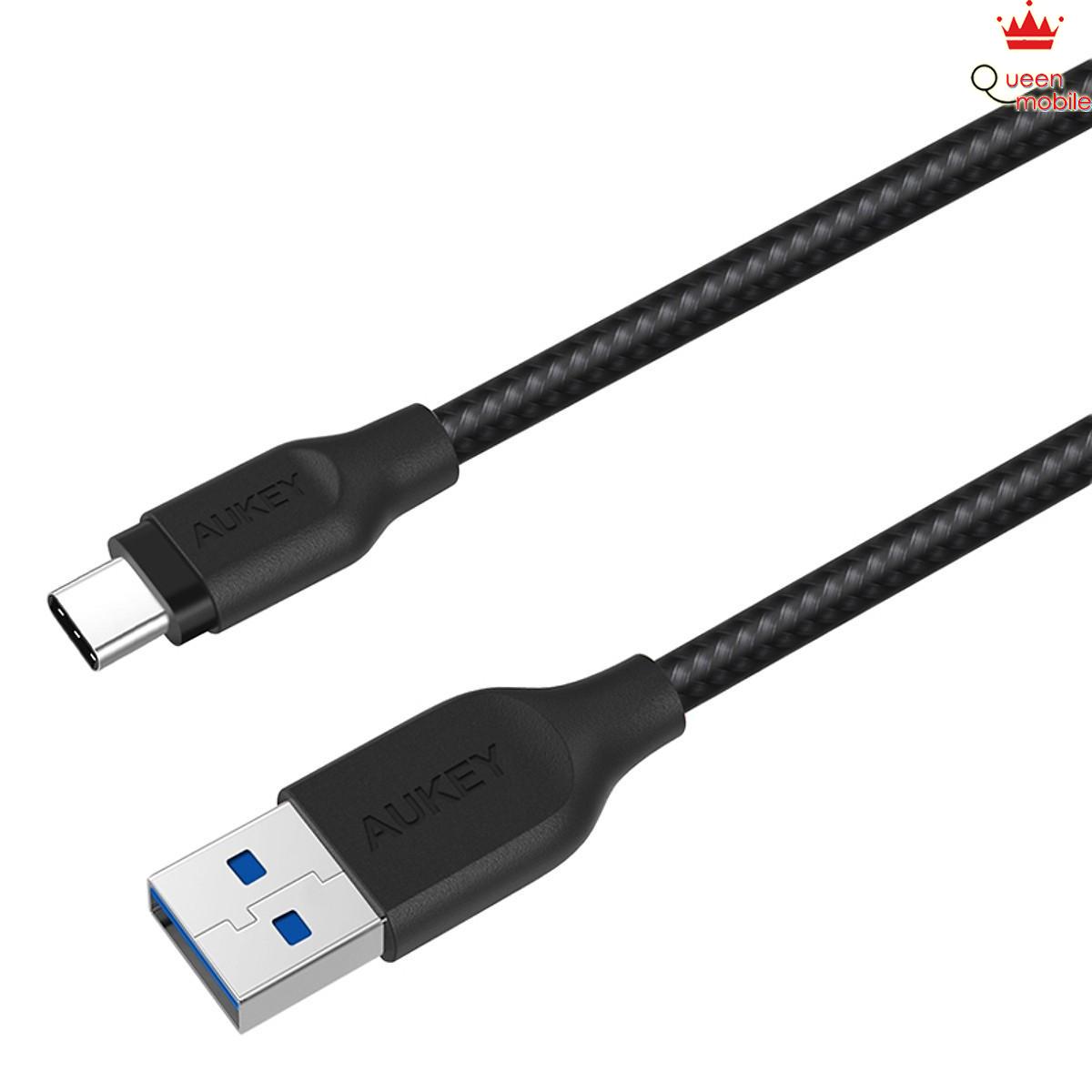 [HCM]Dây Cáp Sạc USB Type-C Aukey CB-AC2 2.0m (Đen)
