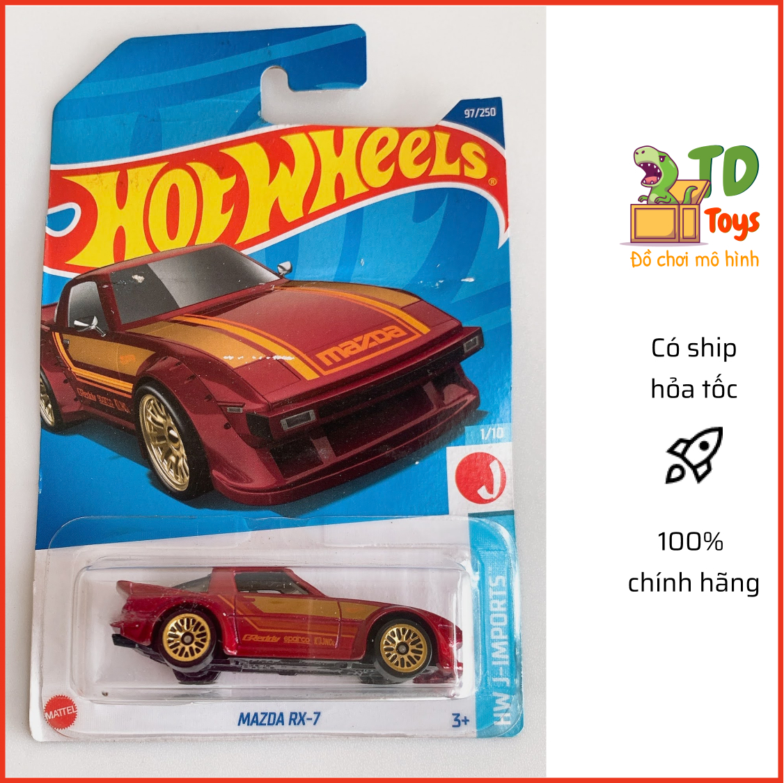 Xe Mô Hình Chính Hãng HotWheels - Mazda RX-7 (G)