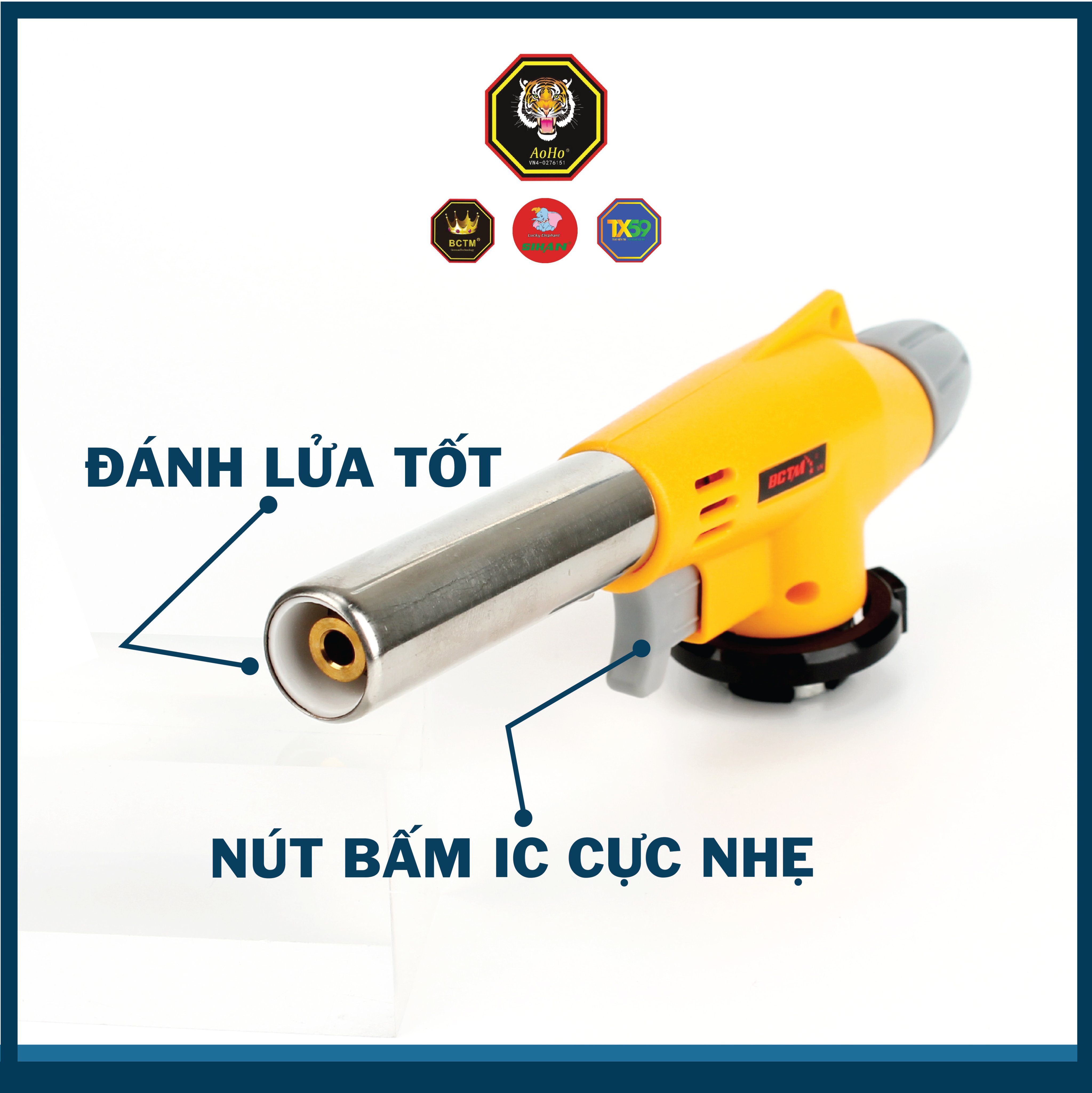 Đầu Khò Bình Gas Mini 920 _ Màu Vàng Cao Cấp