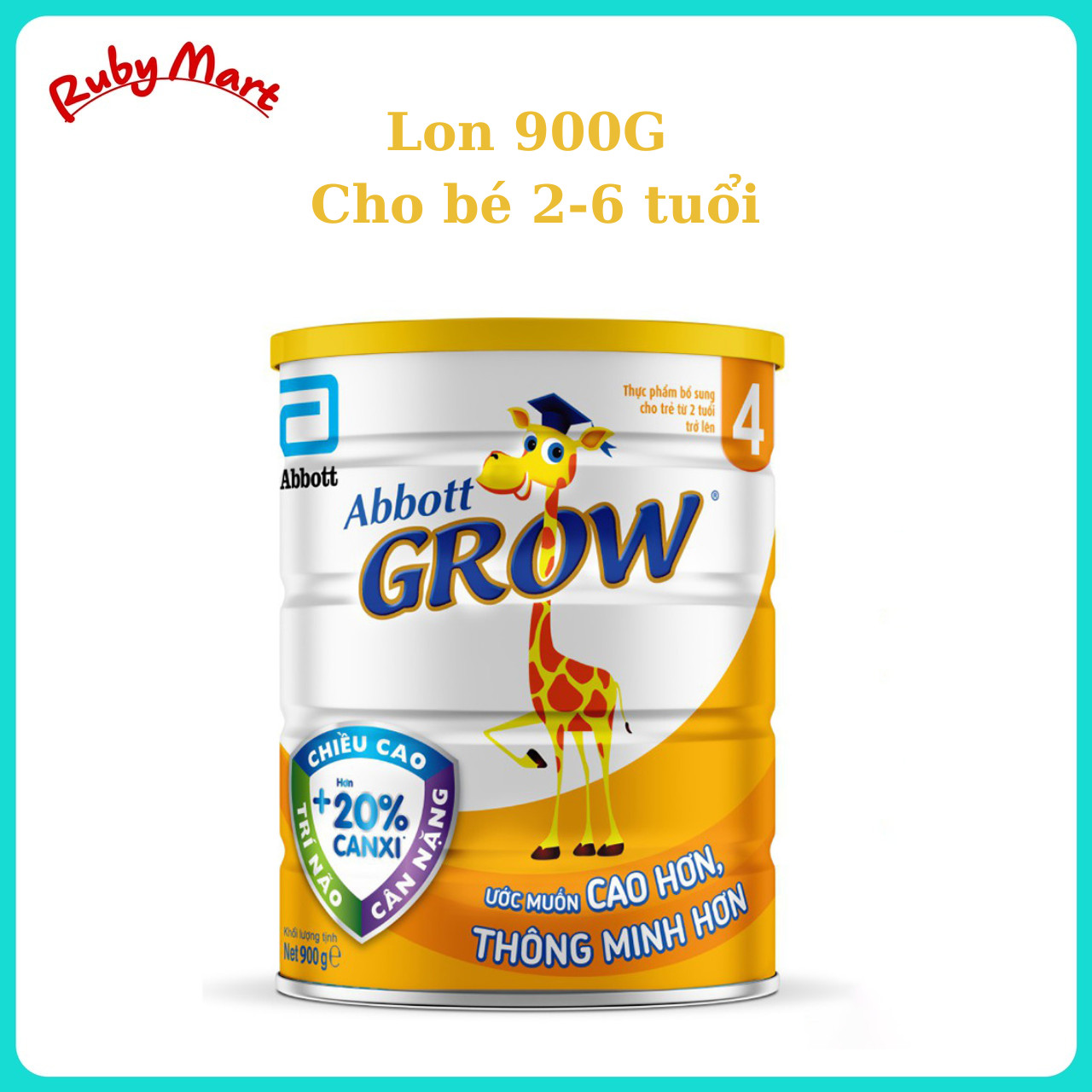 Date 4.2025 Sữa Abbott Grow 4 lon 900g trên 2 tuổi
