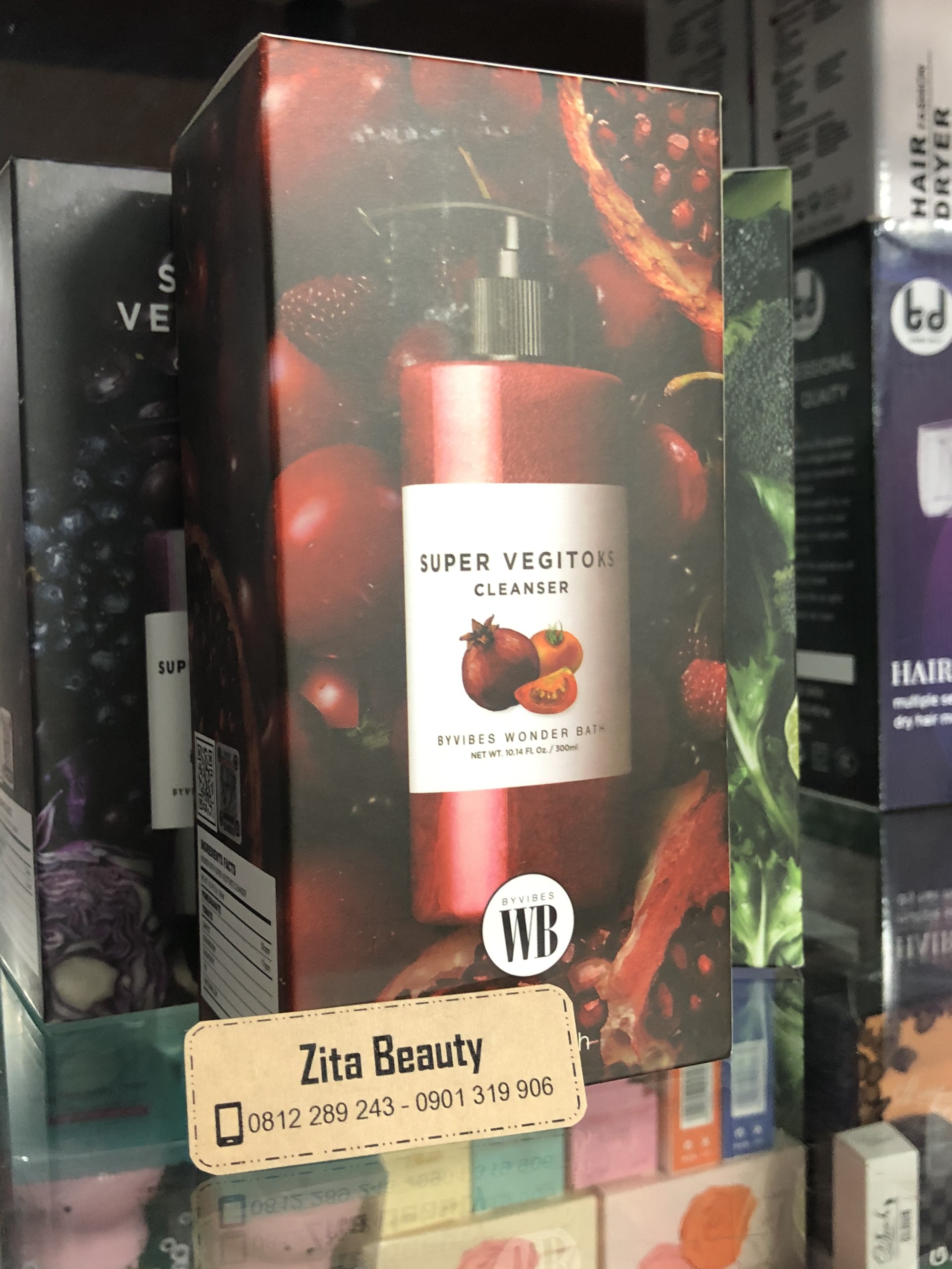 (SUPER VEGITOKS) Sữa Rửa Mặt Byvibes Wonder Bath Super Vegitoks Cleanser 300ml