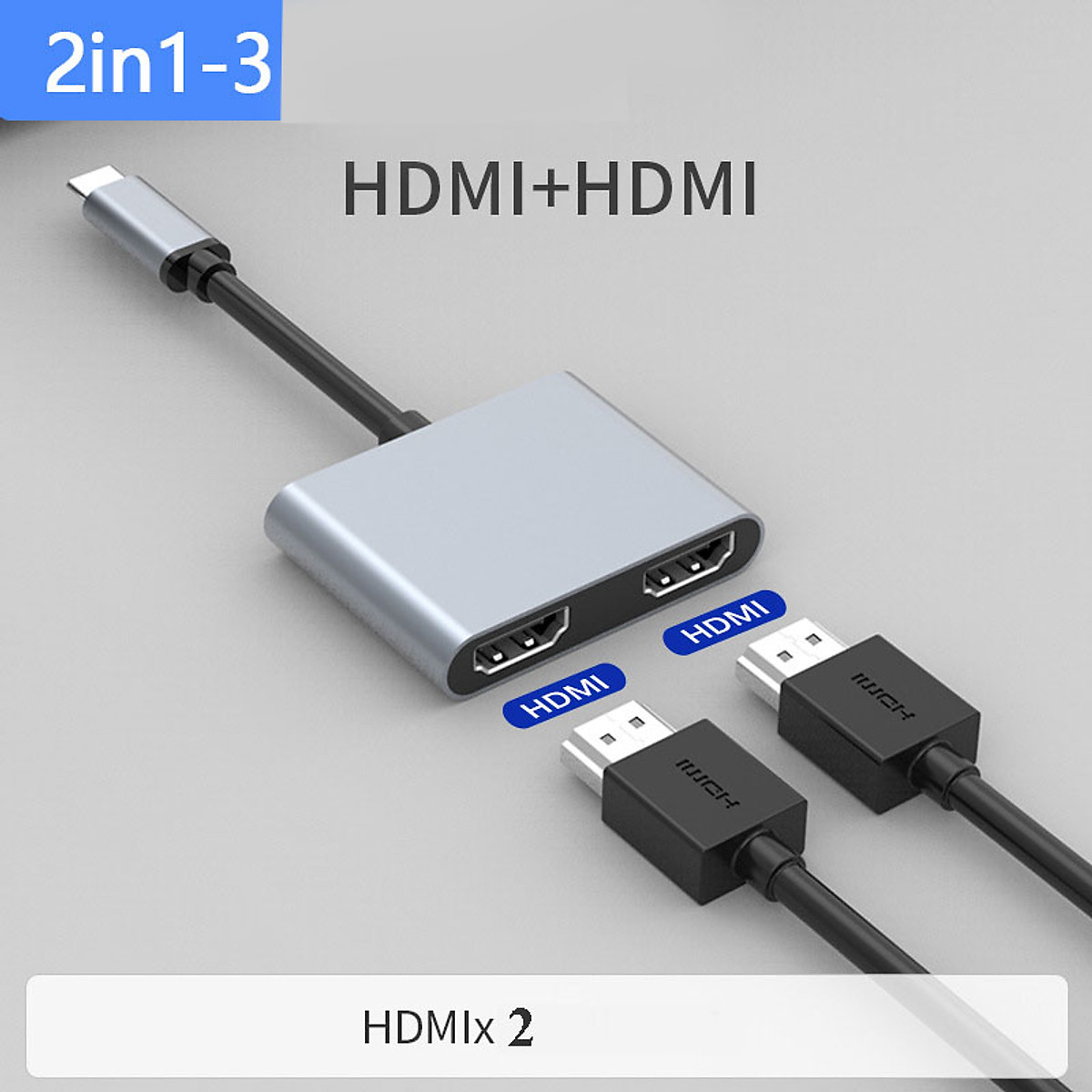 Hub Chuyển Đổi TypeC Ra Cổng 2 HDMI SeaSy SS92