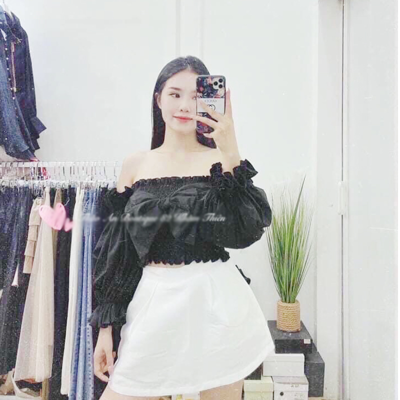 Áo Kiểu Nữ Thắt Nơ Ngực  Thời Trang  Sgr 123