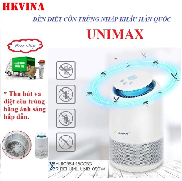 Bảng giá [Hàng chính hãng] đèn bắt muỗi nhập khẩu Hàn Quốc UNIMAX, diệt mọi côn trùng, làm đèn ngủ, không cần