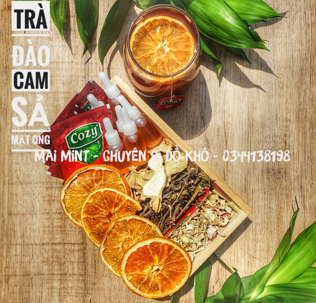 Trà Đào Cam Sả Mật Ong - 1 Set