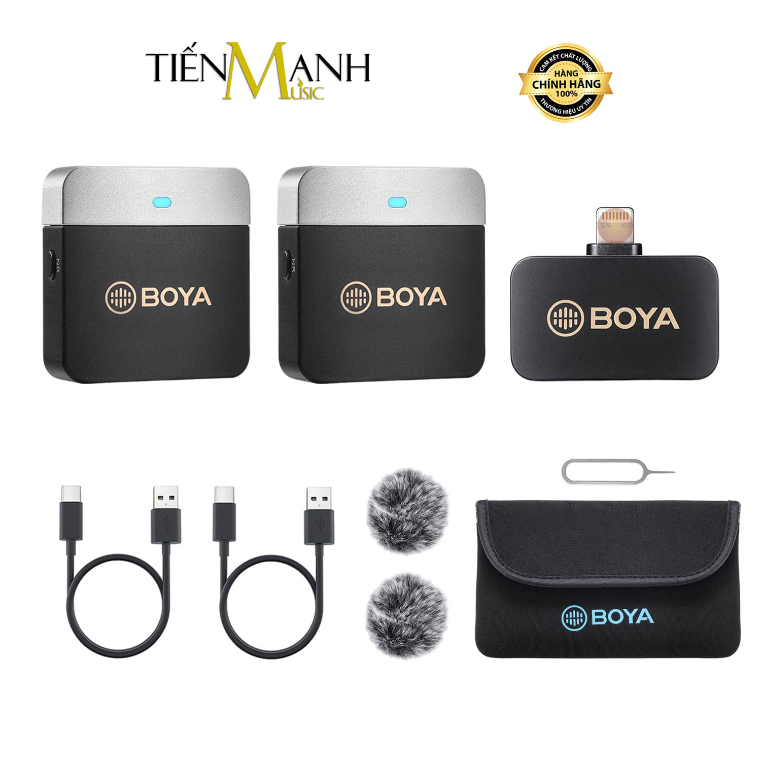 Micro cài áo không dây boya by m1v1, m1v2, m1v3, m1v4, m1v5, m1v6 cho livestream, vlog wireless 2.4ghz mic phỏng vấn